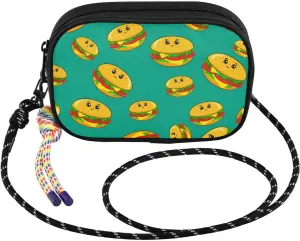 susiyo Crossbody Bags for Women Funny Food Burger Hamburger Cell Phone Purse Small Shoulder Bag