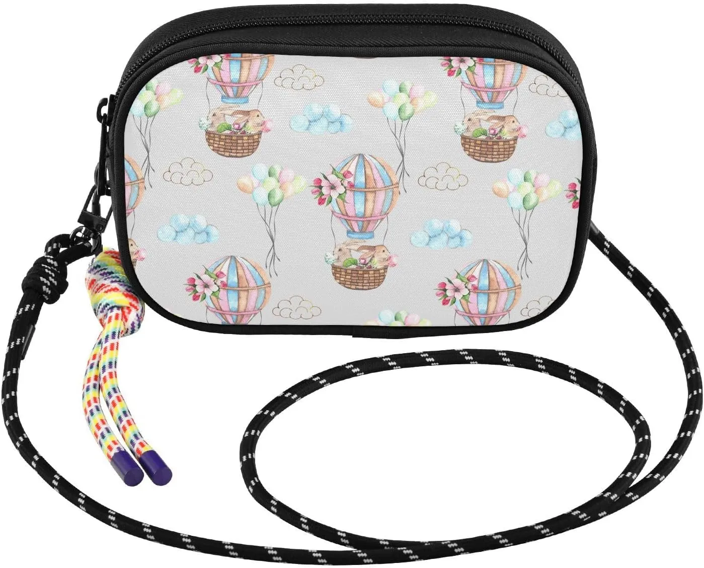 susiyo Easter Bunnies Eggs Basket Crossbody Sling Bag with Adjustable Strap Small Crossbody Handbags Phone Purse for Women Men Girls Travel