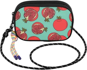 susiyo Fresh Pomegranates Pattern Crossbody Sling Bag with Adjustable Strap Small Crossbody Handbags Phone Purse for Women Men Girls Travel