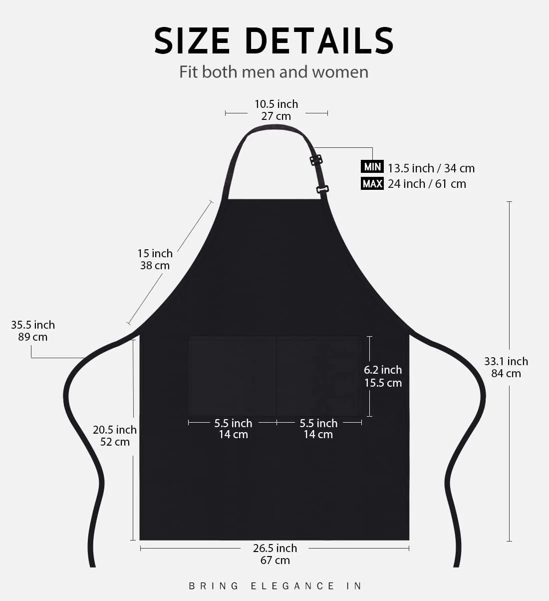 Syntus 12 Pack Bib Apron, Unisex Aprons Adjustable Waterdrop Resistant with 2 Pockets Cooking Kitchen Apron for Chef, BBQ Drawing Apron Bulk, Black