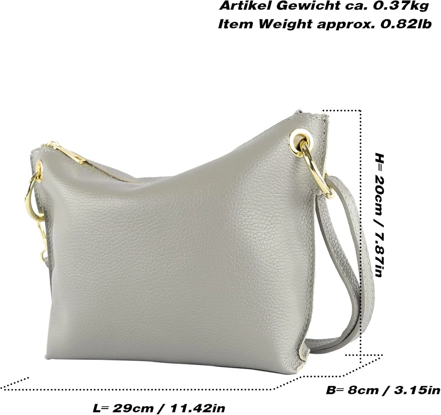 T243 / T252 women's leather shoulder bag, evening bag handmade in Italy