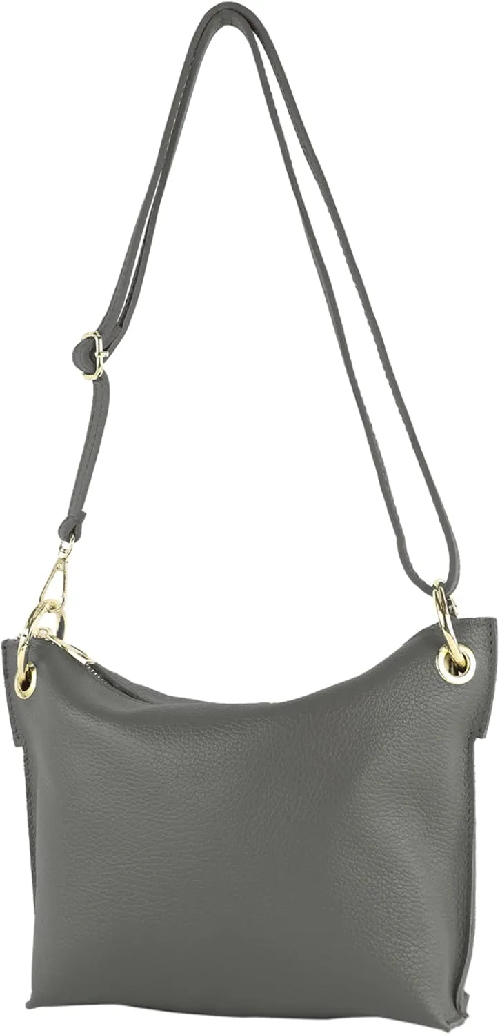 T243 / T252 women's leather shoulder bag, evening bag handmade in Italy