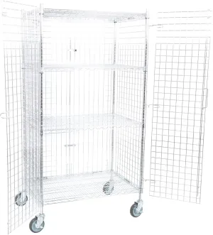 TableTop King NSF Mobile Green Wire Security Cage Kit - 24" x 36" x 69"