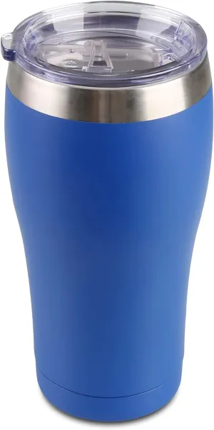 TAHOE TRAILS 20 oz Insulated Stainless Steel Tumbler with Slider Lid, Vacuum Insulated Double Wall Coffee Travel Mug Cup, Great for Cold or Hot Drinks, Deep Blue