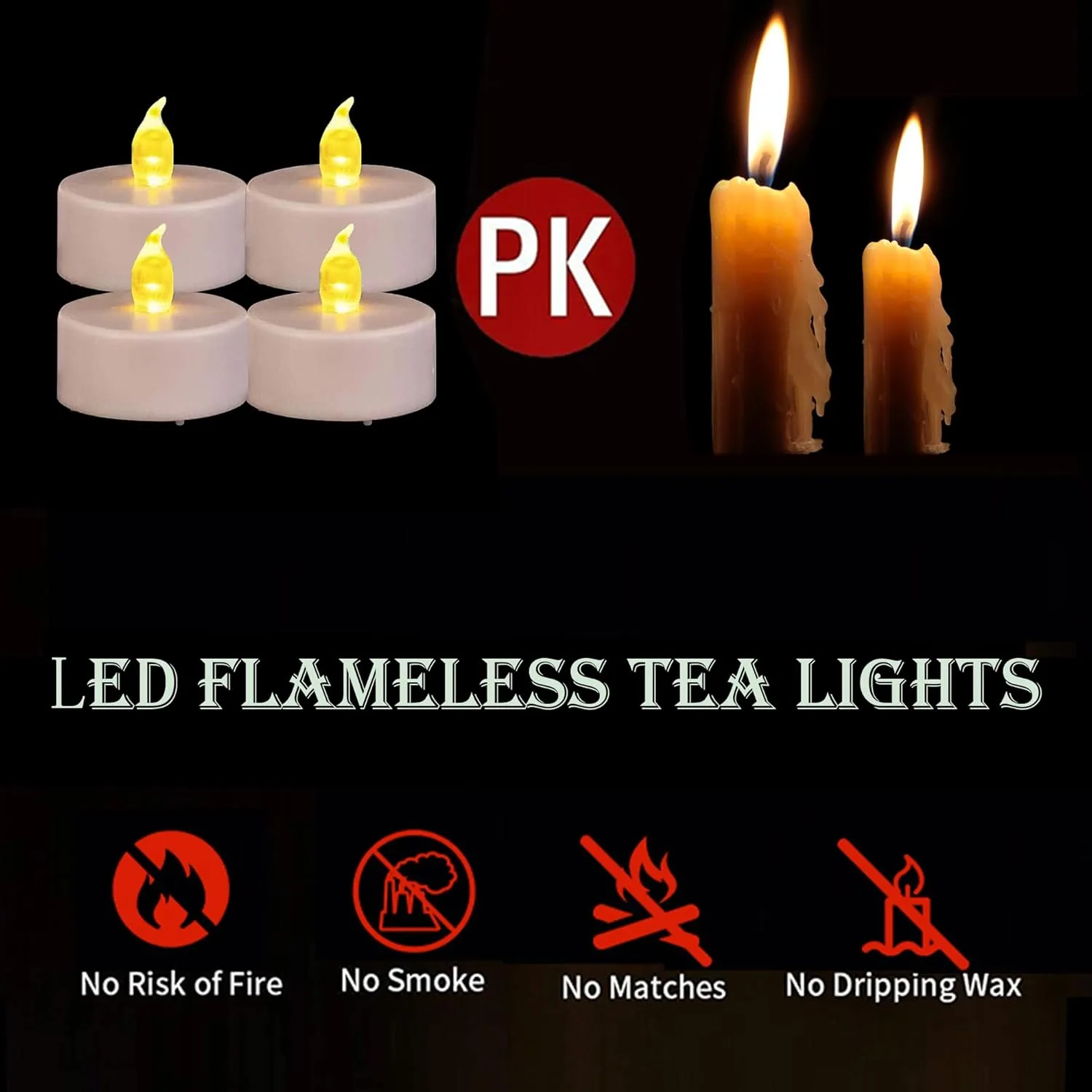 Tea Lights Flameless Battery Operated Candles-150Pack LED Electric Flickering Votive Candle Long Lasting 200 Hours, Realistic and Bright for Seasonal Festive Celebrations Decoration Warm Yellow