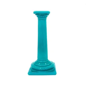 Teal Glass Candlesticks