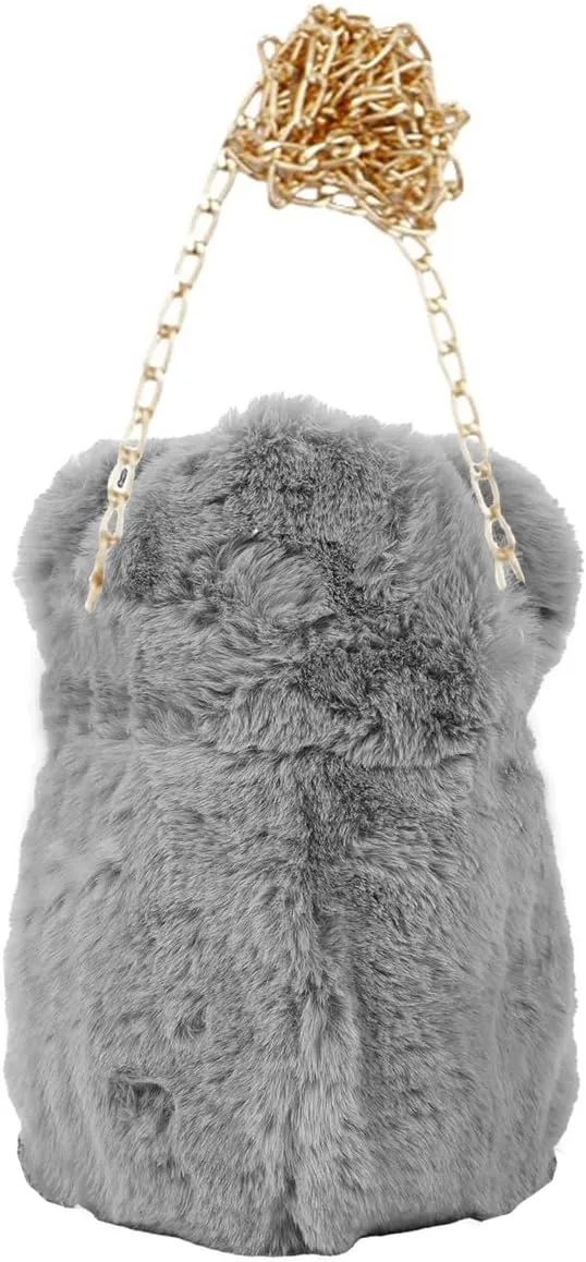 Teddy Bear Fuzzy Faux Fur Versatile Crossbody Bag