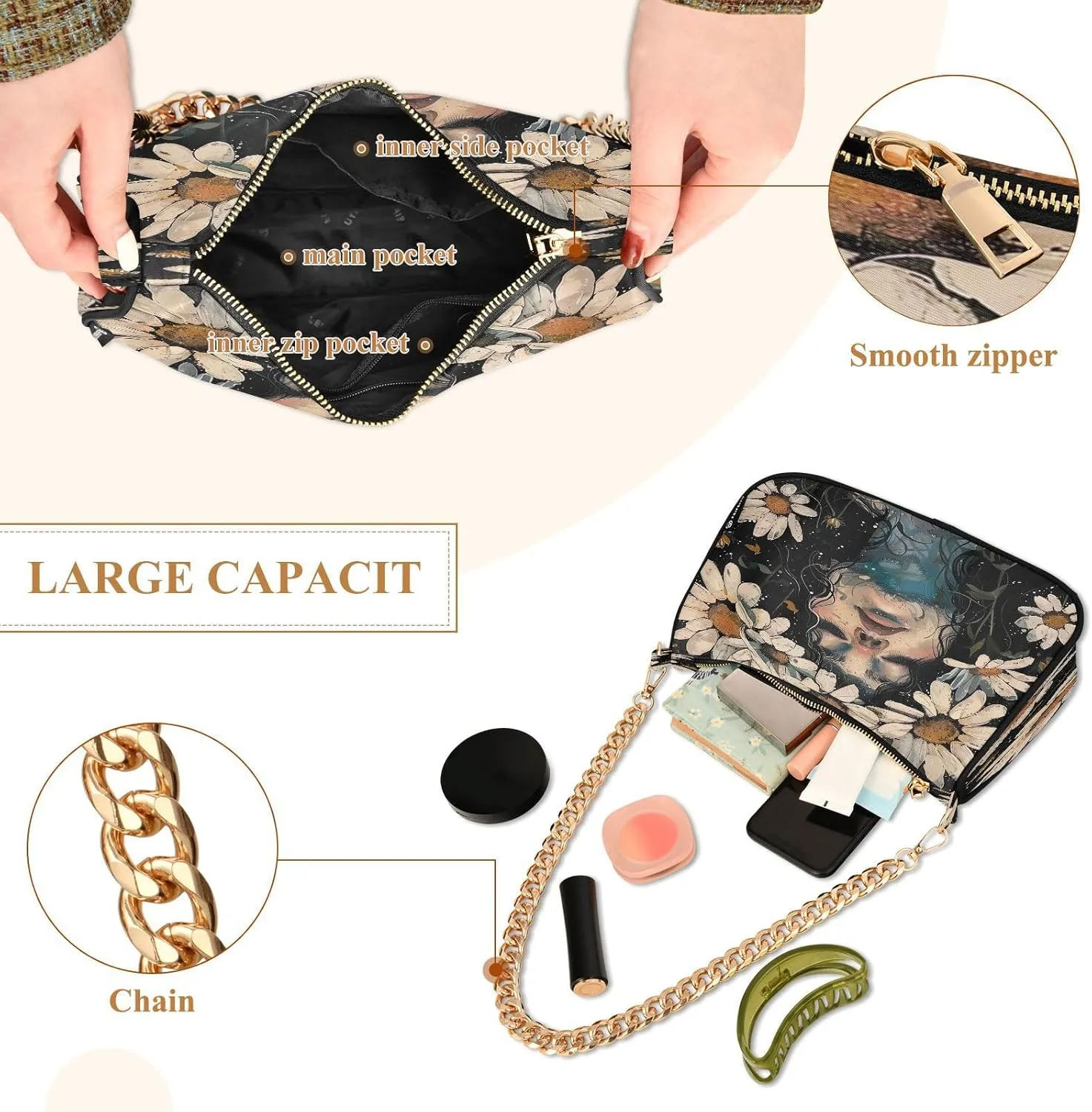 Teddy Bear Riding Bike Cute Clutch Purses for Women, Crossbody Travel Bags for Women
