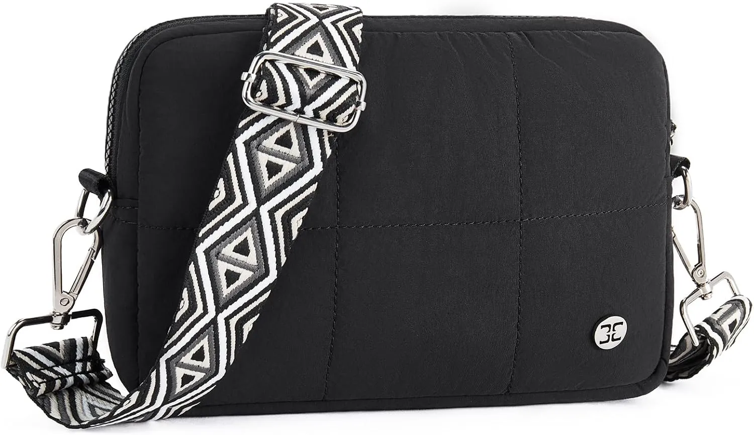 Telena Crossbody Bags for Women Cross Body Purse with Guitar Strap Lightweight Puffer Shoulder Bag for Travel