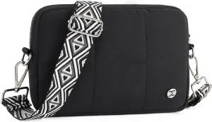 Telena Crossbody Bags for Women Cross Body Purse with Guitar Strap Lightweight Puffer Shoulder Bag for Travel