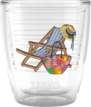 Tervis Barefoot Beach Collection New Blooms Bag Made in USA Double Walled Insulated Tumbler Travel Cup Keeps Drinks Cold & Hot, 12oz, New Blooms Bag