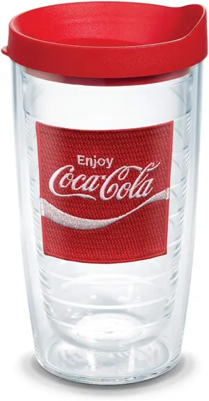 Tervis Coca-Cola - Coke Enjoy Insulated Tumbler with Emblem and Red Lid, 16oz, Clear