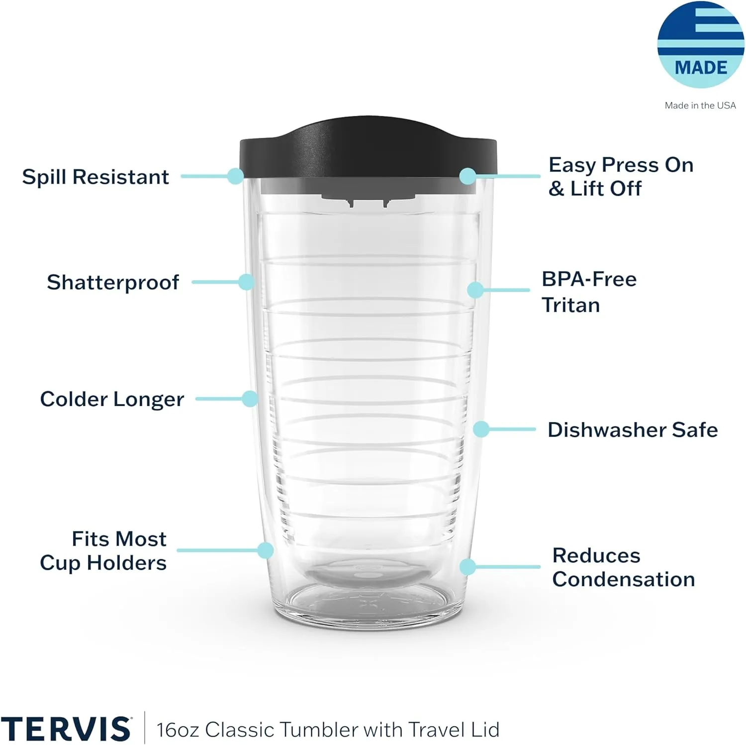 Tervis Coca-Cola - Coke Plastic Can Tumbler with Wrap and Red Lid 16oz, Clear