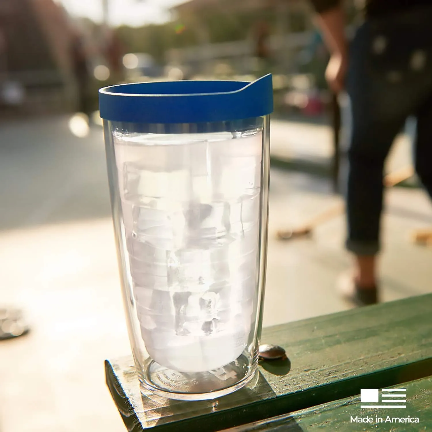 Tervis Coca-Cola® Made in USA Double Walled Insulated Tumbler Travel Cup Keeps Drinks Cold & Hot, 16oz, Clear Lid