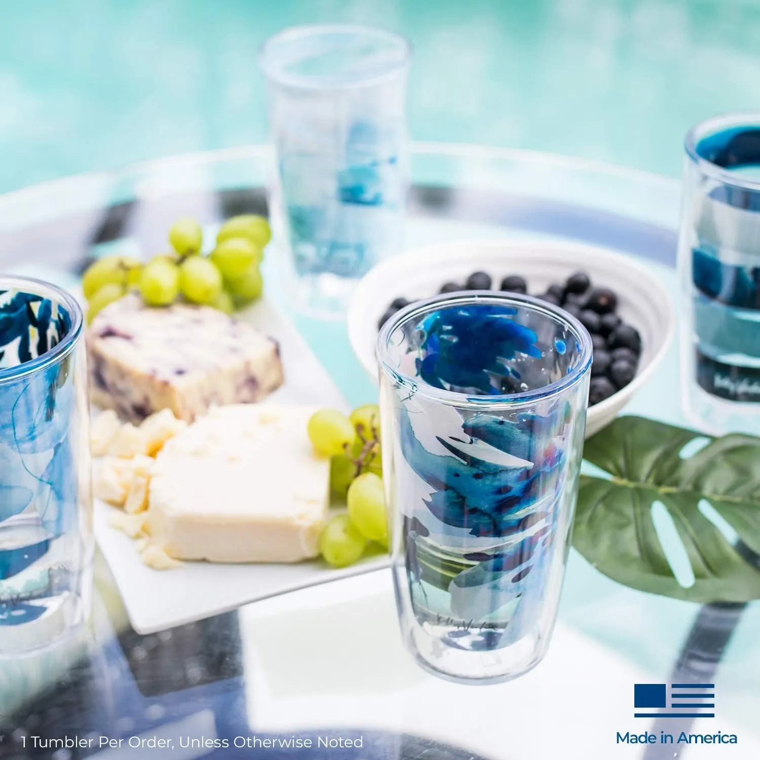 Tervis Crystal Clear Tabletop Made in USA Double Walled Insulated Tumbler Travel Cup Keeps Drinks Cold & Hot, 16oz - 4pk, Classic