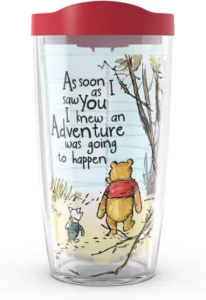 Tervis Disney - Winnie the Pooh Adventure Made in USA Double Walled Insulated Tumbler Travel Cup Keeps Drinks Cold & Hot, 16oz, Classic