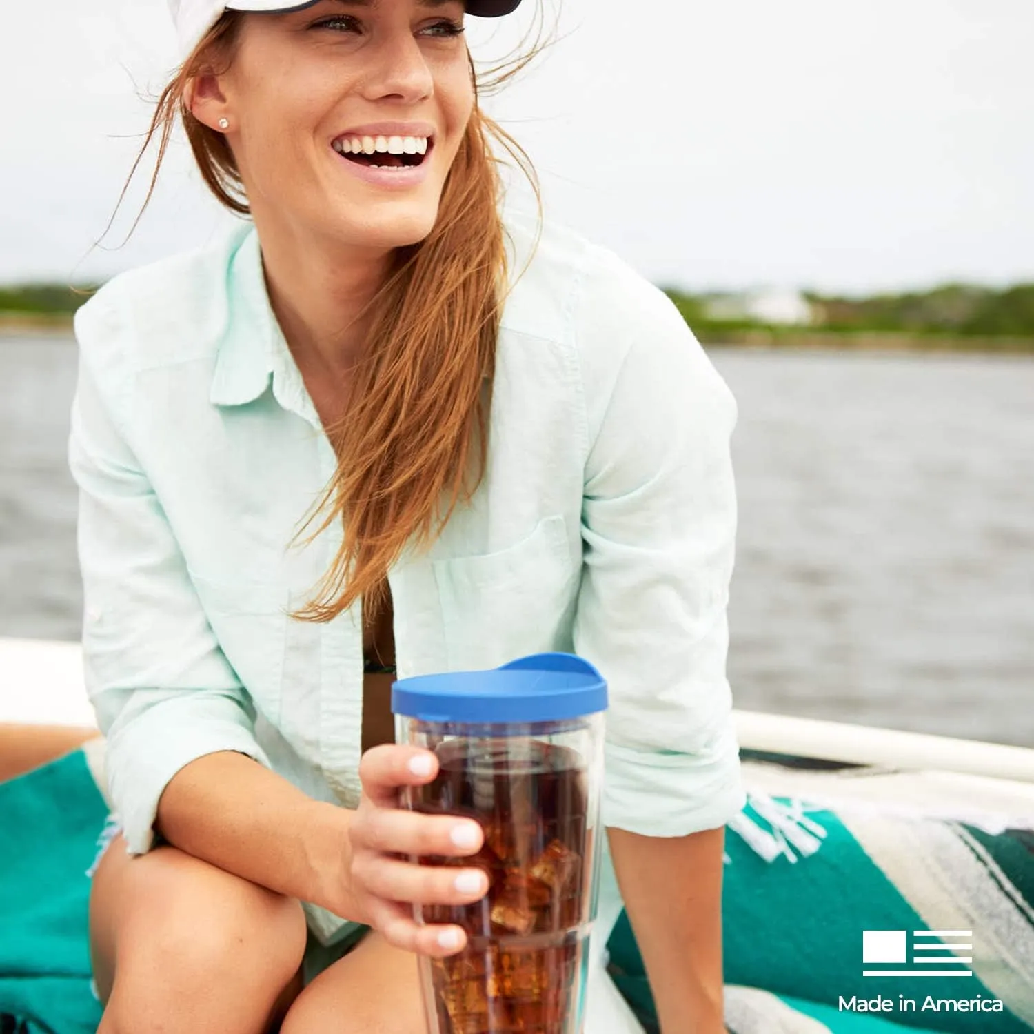 Tervis Flamingo Pattern Made in USA Double Walled Insulated Tumbler Travel Cup Keeps Drinks Cold & Hot, 24oz, Classic