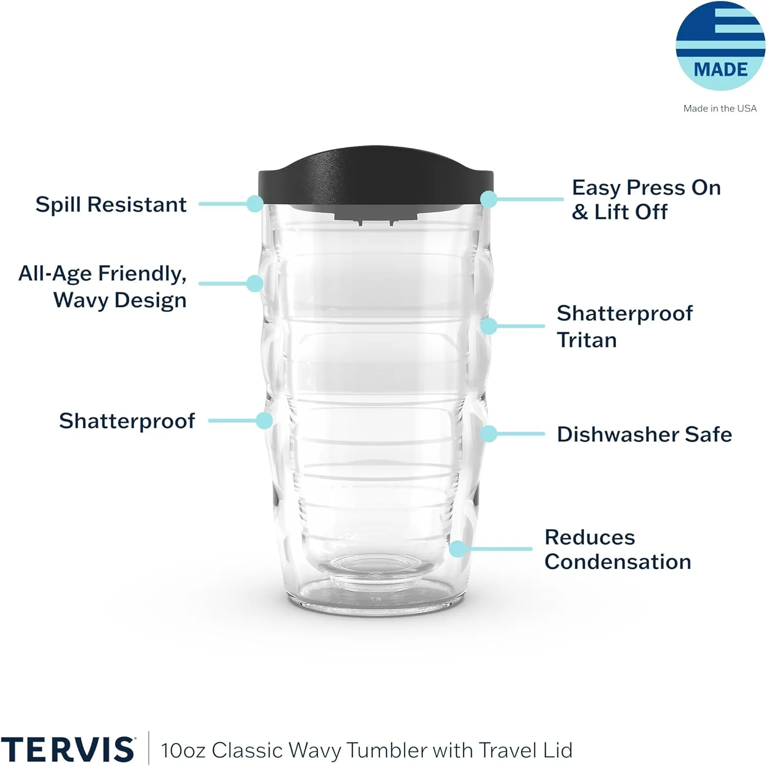 Tervis Ice Popsicle Collection Made in USA Double Walled Insulated Tumbler Travel Cup Keeps Drinks Cold & Hot, 10oz Wavy, Watermelon Pop