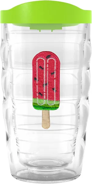Tervis Ice Popsicle Collection Made in USA Double Walled Insulated Tumbler Travel Cup Keeps Drinks Cold & Hot, 10oz Wavy, Watermelon Pop
