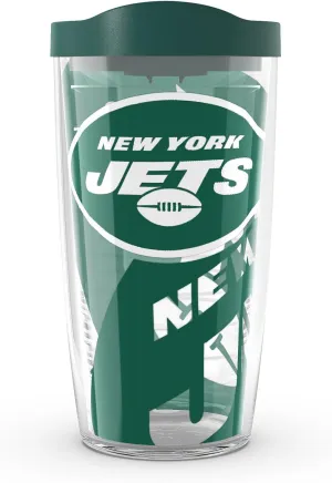 Tervis Made in USA Double Walled NFL New York Jets Insulated Tumbler Cup Keeps Drinks Cold & Hot, 16oz, Genuine