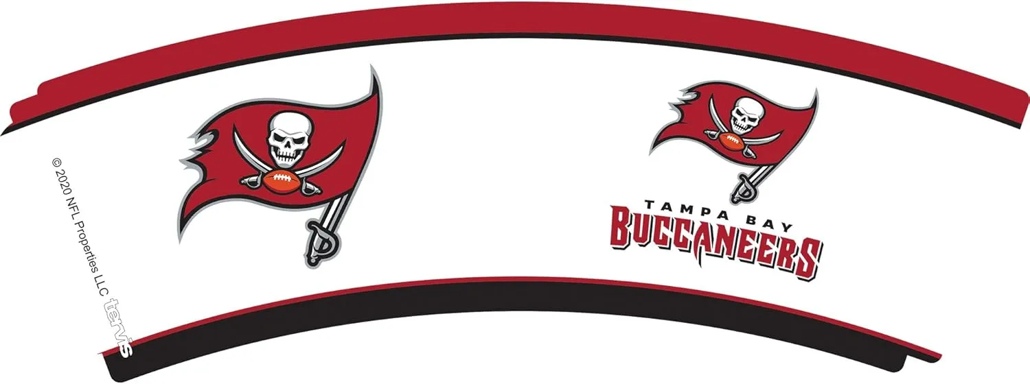 Tervis Made in USA Double Walled NFL Tampa Bay Buccaneers Insulated Tumbler Cup Keeps Drinks Cold & Hot, 16oz Mug, Tradition