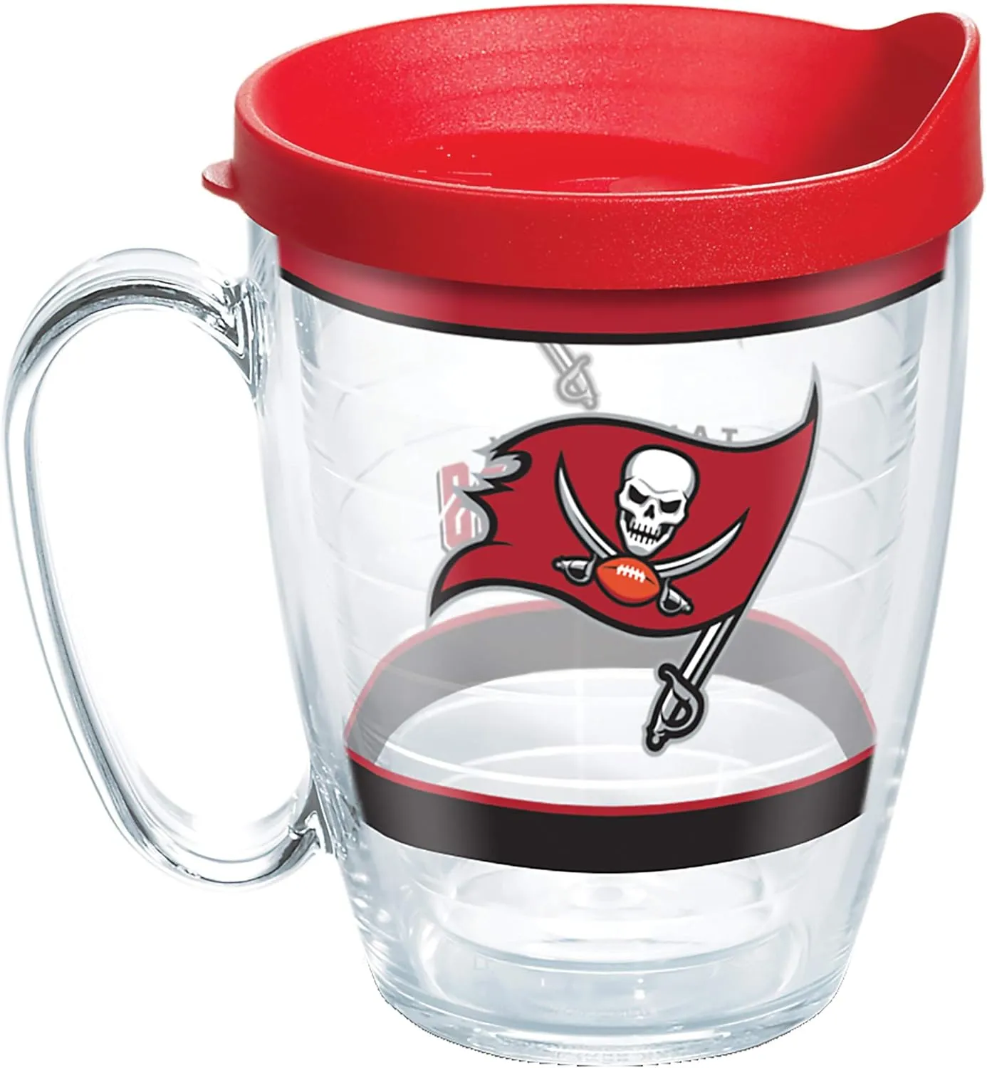 Tervis Made in USA Double Walled NFL Tampa Bay Buccaneers Insulated Tumbler Cup Keeps Drinks Cold & Hot, 16oz Mug, Tradition
