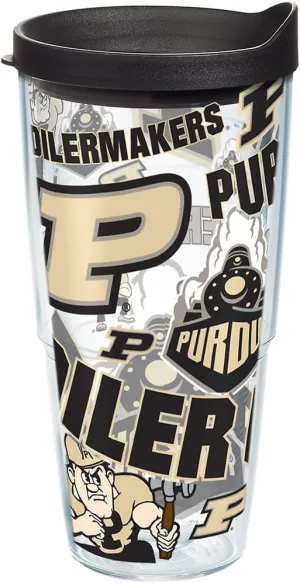 Tervis Made in USA Double Walled Purdue University Boilermakers Insulated Tumbler Cup Keeps Drinks Cold & Hot, 24oz, All Over