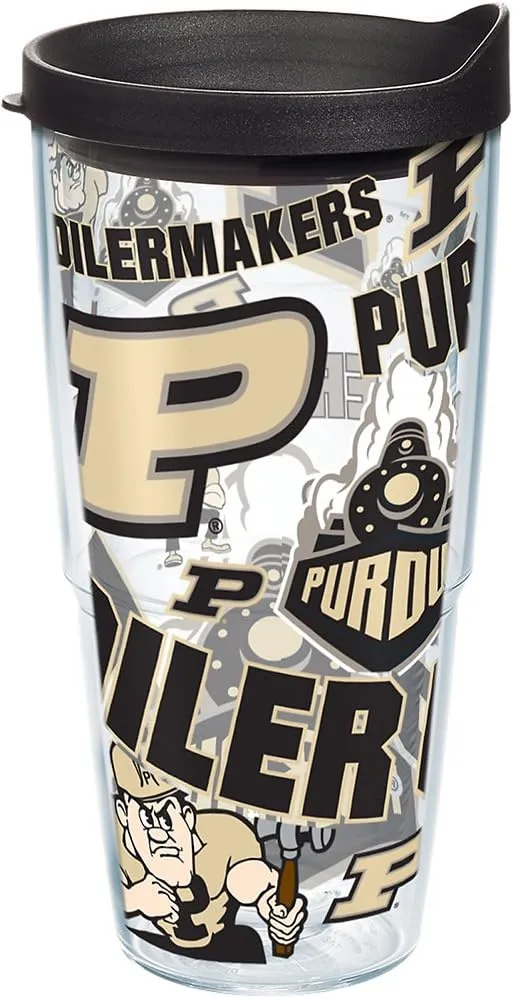 Tervis Made in USA Double Walled Purdue University Boilermakers Insulated Tumbler Cup Keeps Drinks Cold & Hot, 24oz, All Over