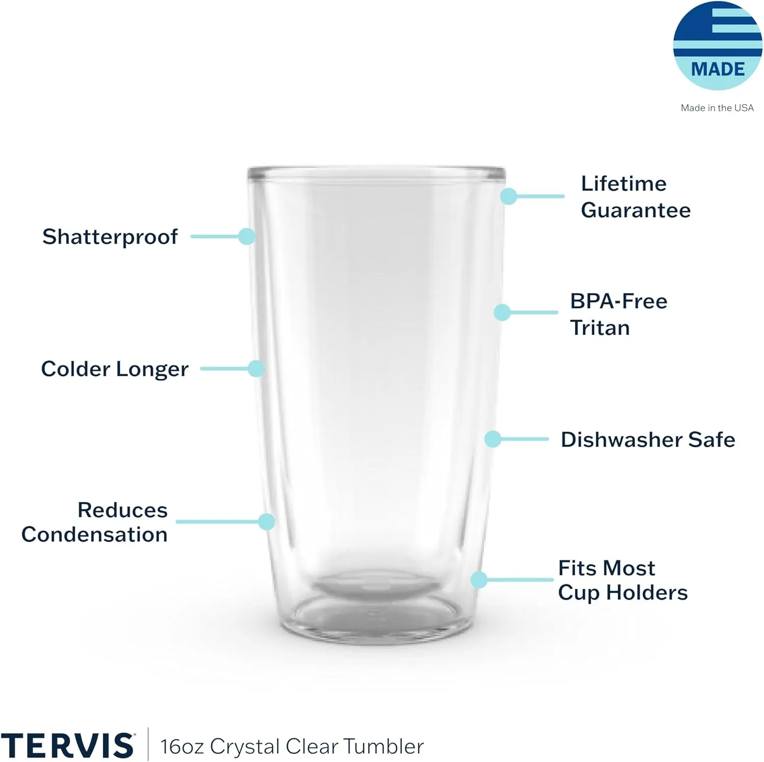 Tervis Made in USA Double Walled Watercolor Floral Purple - Crystal Insulated Tumbler Cup Keeps Drinks Cold & Hot, 16oz, Watercolor Blossoms