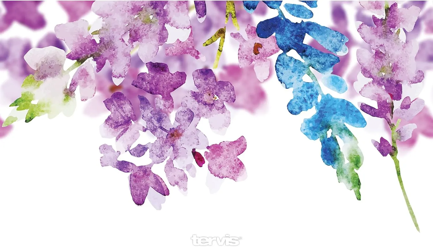 Tervis Made in USA Double Walled Watercolor Floral Purple - Crystal Insulated Tumbler Cup Keeps Drinks Cold & Hot, 16oz, Watercolor Lilacs