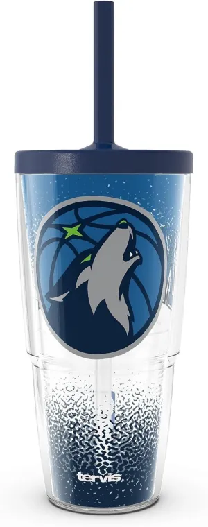 Tervis NBA Minnesota Timberwolves - Defend Made in USA Double Walled Insulated Tumbler Travel Cup Keeps Drinks Cold & Hot, 24oz with Straw Lid, Classic