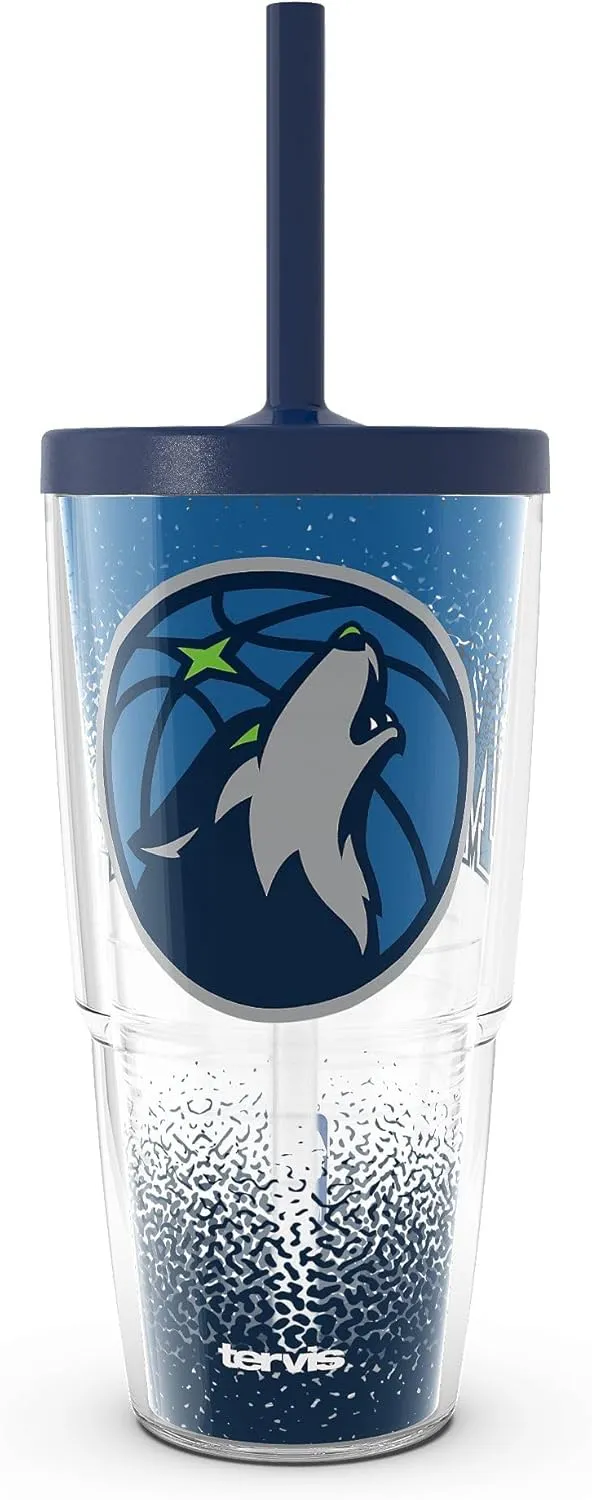 Tervis NBA Minnesota Timberwolves - Defend Made in USA Double Walled Insulated Tumbler Travel Cup Keeps Drinks Cold & Hot, 24oz with Straw Lid, Classic