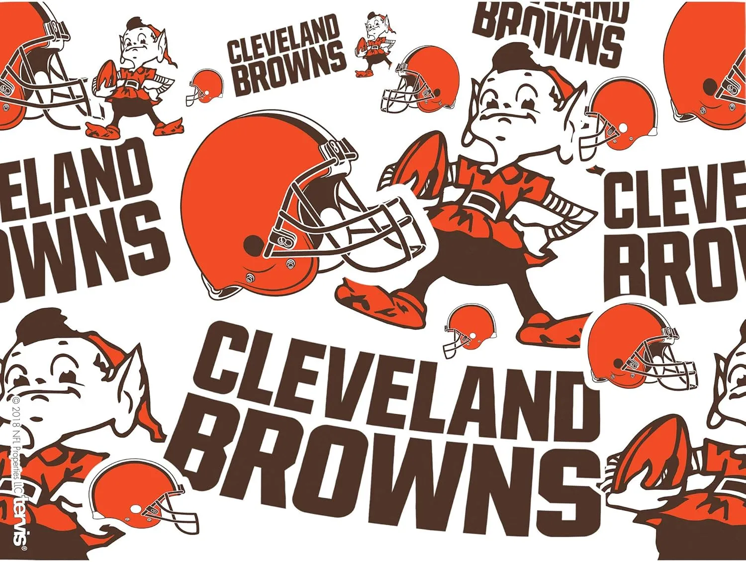 Tervis NFL Cleveland Browns All Over Made in USA Double Walled Insulated Tumbler Travel Cup Keeps Drinks Cold & Hot, 24oz, Classic
