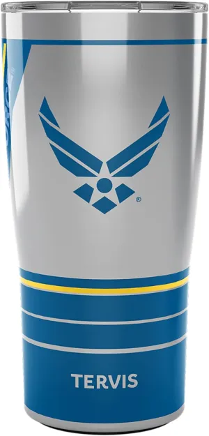 Tervis Traveler Air Force Forever Proud Triple Walled Insulated Tumbler Travel Cup Keeps Drinks Cold & Hot, 20oz, Stainless Steel