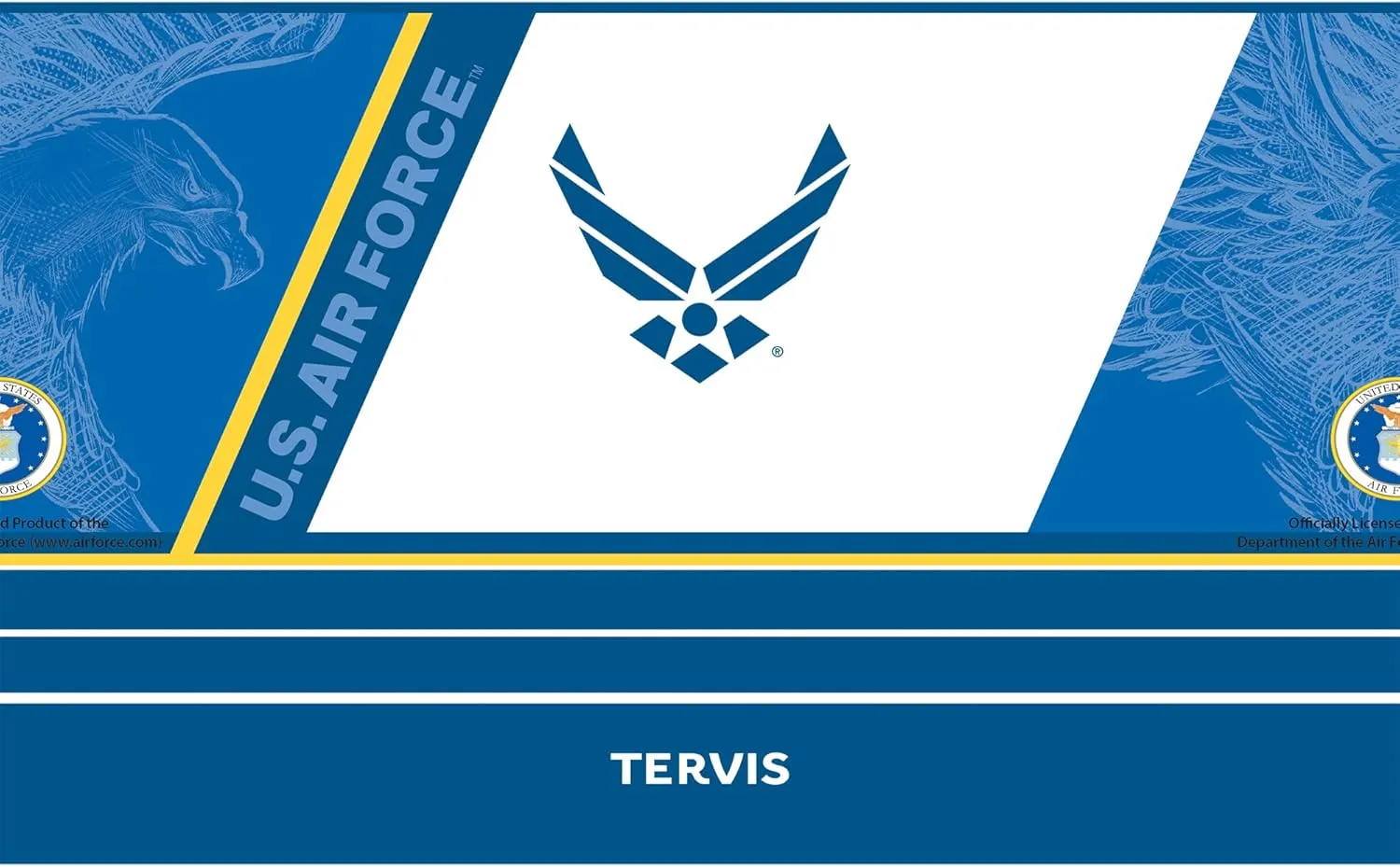 Tervis Traveler Air Force Forever Proud Triple Walled Insulated Tumbler Travel Cup Keeps Drinks Cold & Hot, 20oz, Stainless Steel