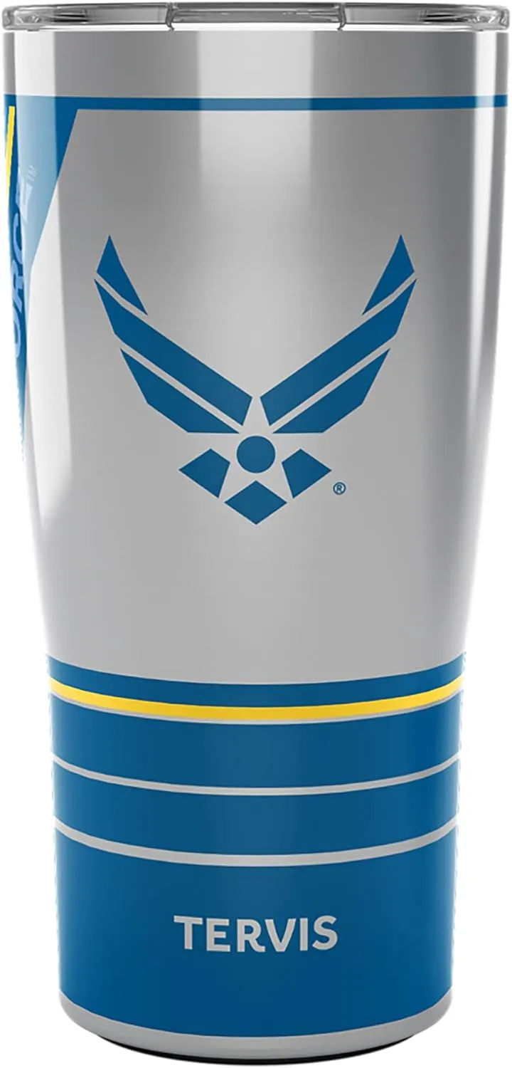 Tervis Traveler Air Force Forever Proud Triple Walled Insulated Tumbler Travel Cup Keeps Drinks Cold & Hot, 20oz, Stainless Steel