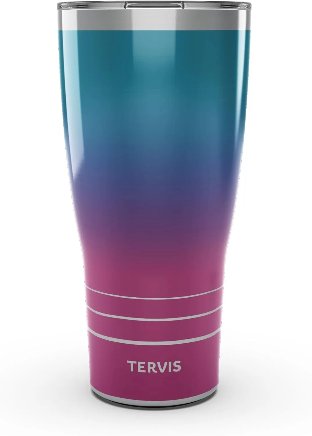 Tervis Traveler Blue Raspberry Ombre Triple Walled Insulated Tumbler Travel Cup Keeps Drinks Cold & Hot, 30oz, Stainless Steel