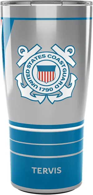 Tervis Traveler Coast Guard Forever Proud Triple Walled Insulated Tumbler Travel Cup Keeps Drinks Cold & Hot, 20oz, Stainless Steel