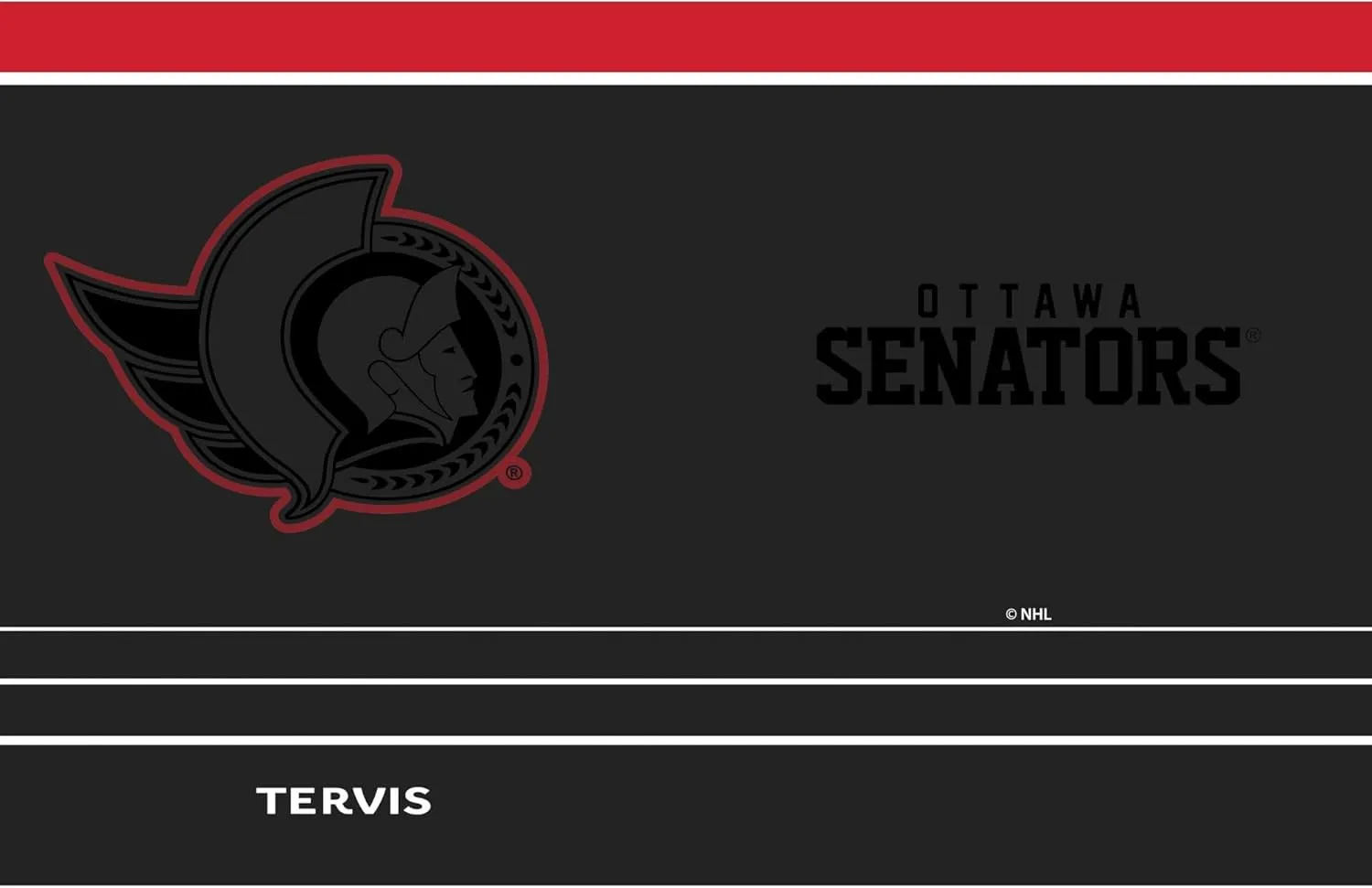 Tervis Traveler NHL Ottawa Senators - Night Game Triple Walled Insulated Tumbler Travel Cup Keeps Drinks Cold & Hot, 30oz, Stainless Steel