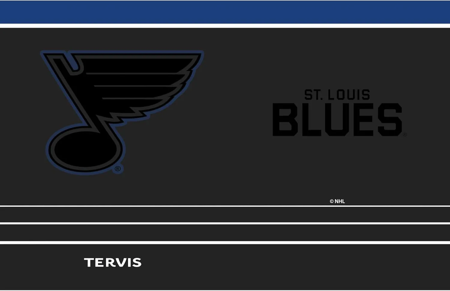 Tervis Traveler NHL St. Louis Blues - Night Game Triple Walled Insulated Tumbler Travel Cup Keeps Drinks Cold & Hot, 30oz with Straw Lid, Stainless Steel
