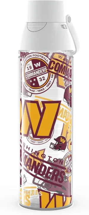 Tervis Venture Lite NFL Washington Commanders - All Over Made in USA Double Walled Insulated Tumbler Travel Cup Keeps Drinks Cold & Hot, 24oz Water Bottle, Classic