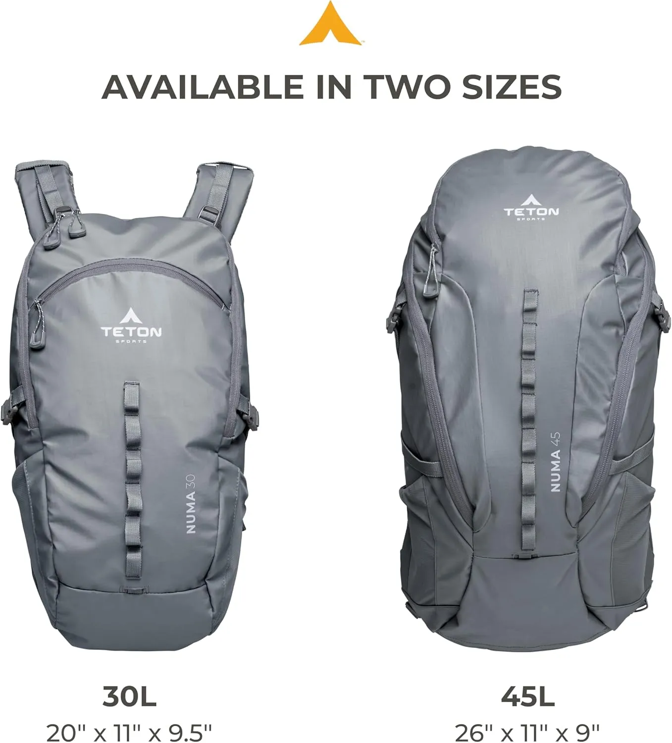 Teton 45L Numa backpack, durable and ready for hiking, camping or backpacking. Perfect lightweight travel bag with more room than you think, Alpine