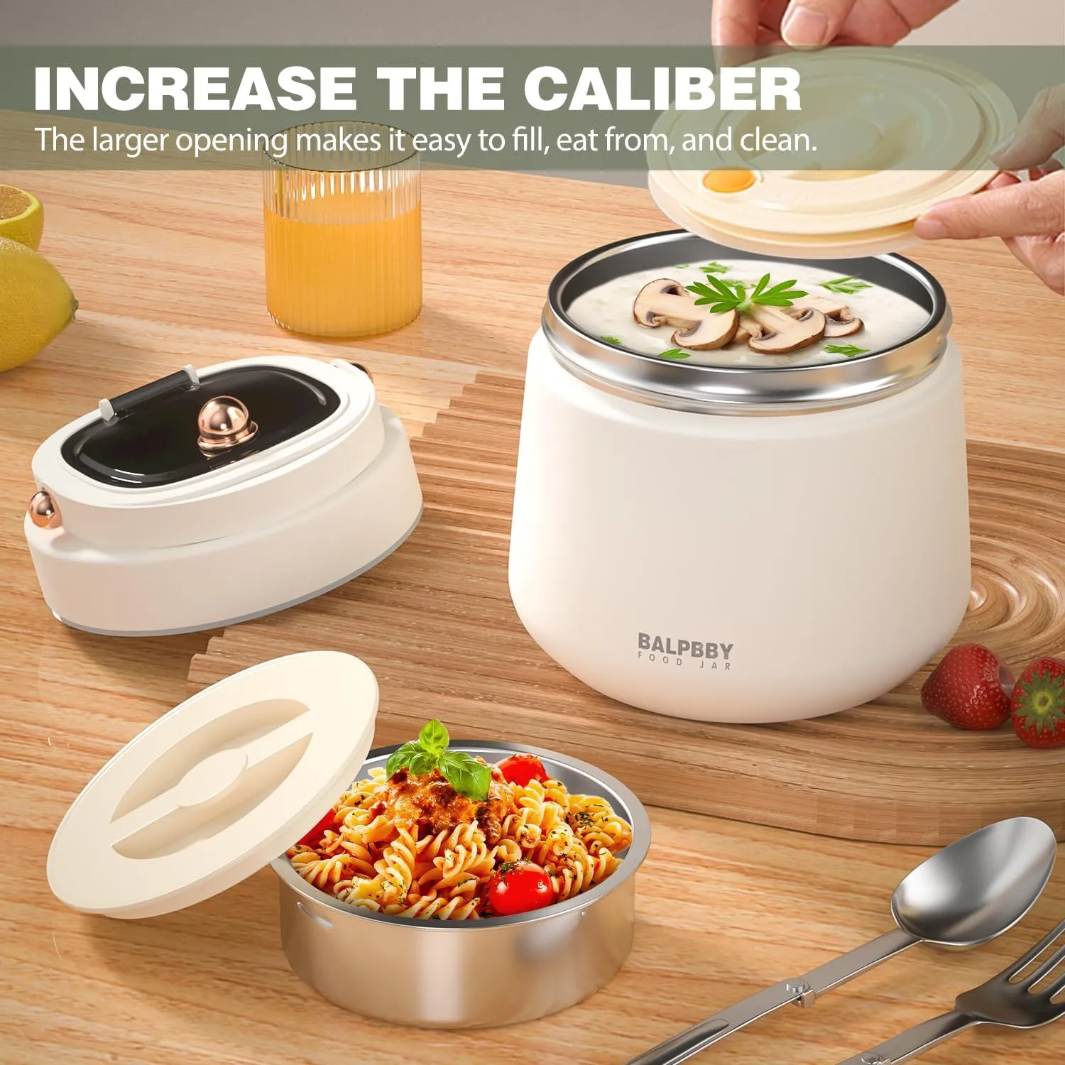 Thermo for Hot Food Adults 40OZ Soup Thermo Lunch Containers Wide Mouth Vacuum Insulated Food Jar Stainless Steel Leakproof Lunch Box with Spoon and Fork, Keeps Food Warm, Ideal Gift for Women