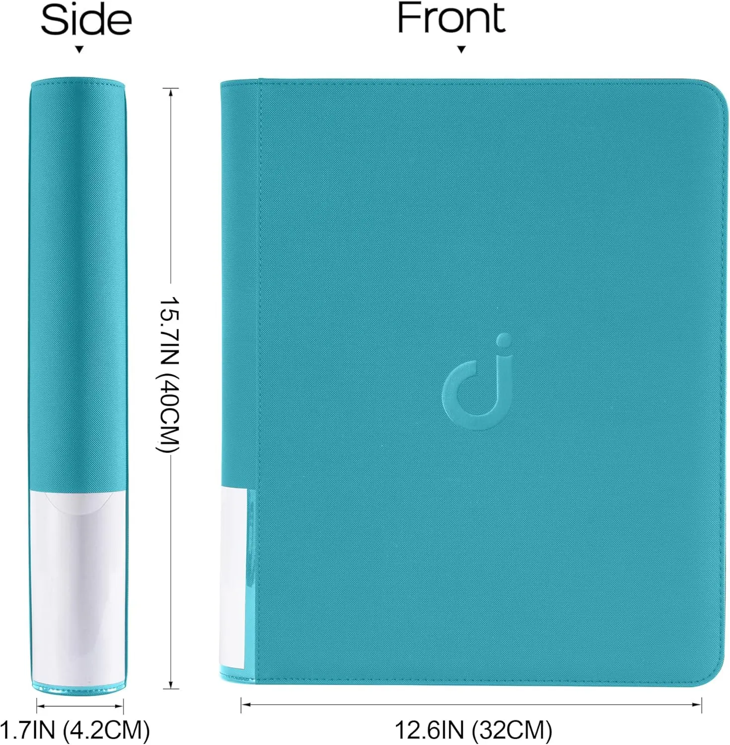 Top Loader Binder, Holds 288 Top Loaders - 9-Pocket Toploader Binder for 3" x 4" Rigid Card Holders for Trading Cards or Sports Cards, Model A - Classic Turquoise