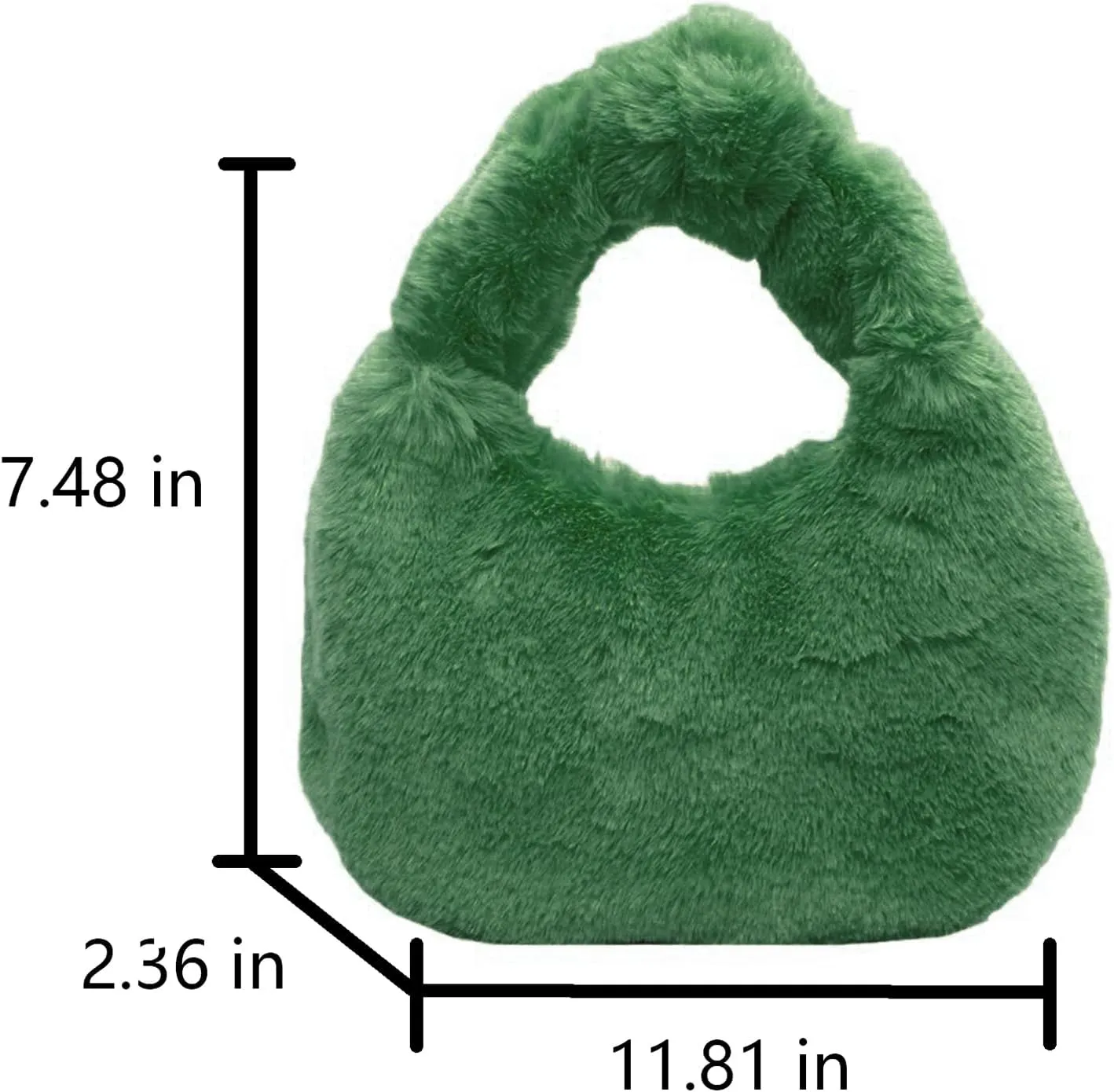 Tote Fluffy Bag Faux Fur Purses for Women Plush Handbag Cute Purse For Autumn And Winter