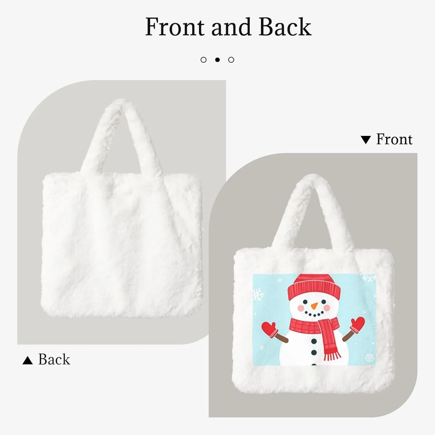 Tote Fluffy Bag Faux Fur Purses for Women Plush Handbag Cute Purse for Autumn Winter