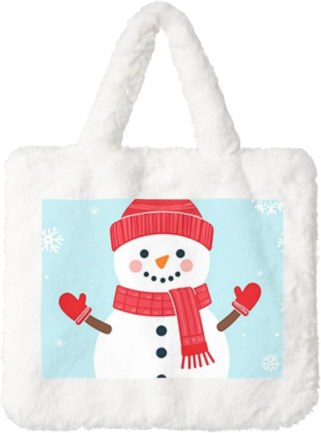 Tote Fluffy Bag Faux Fur Purses for Women Plush Handbag Cute Purse for Autumn Winter