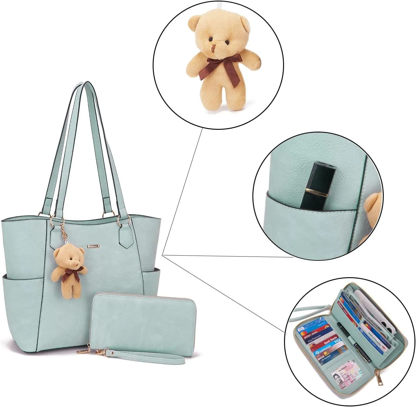 Tote Handbags for Women Purse and Wallet Set Large Shoulder Bags Crossbody Purses Satchel