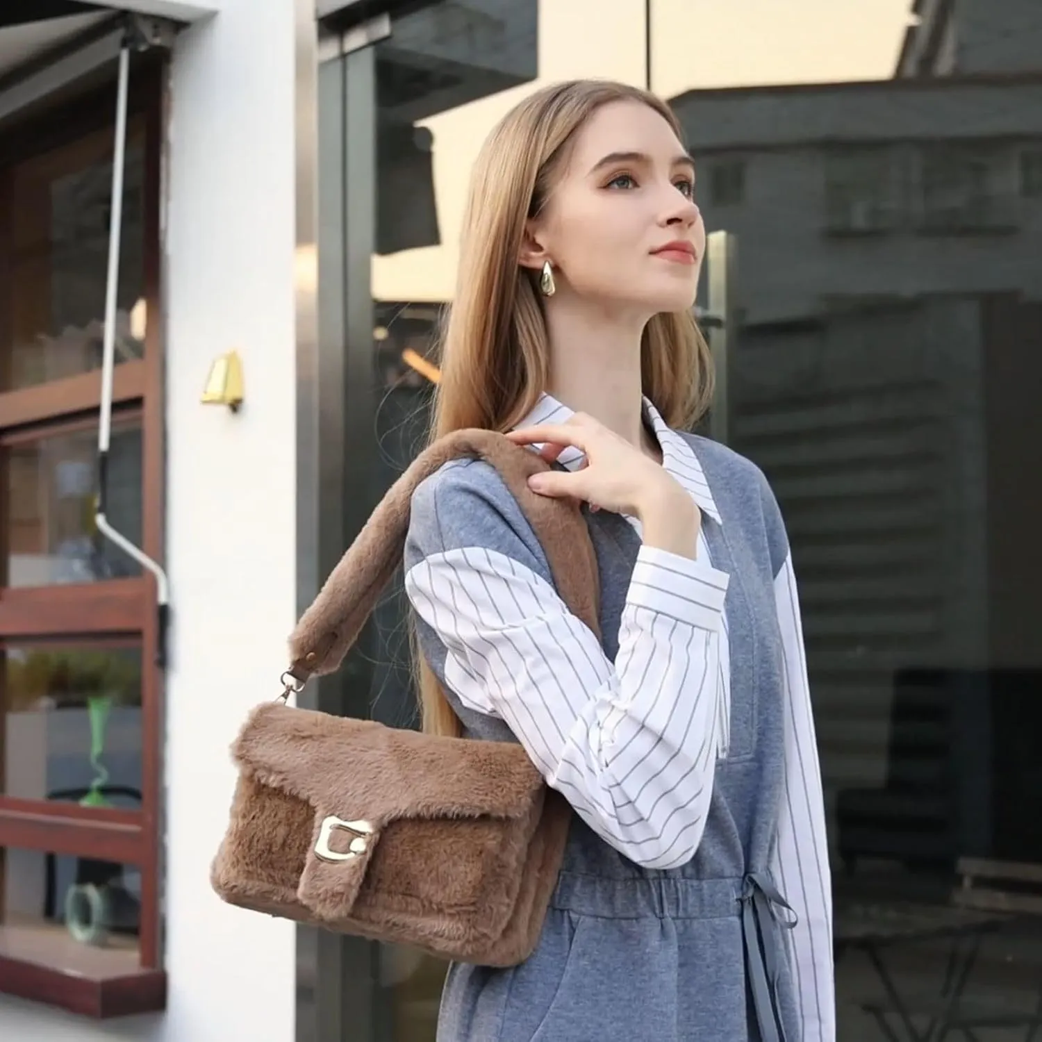 Travistar Crossbody Bags for Women Trendy - Small Cross Body Purse Shoulder Bag Leather Handbags Evening Clutch with 2 Straps