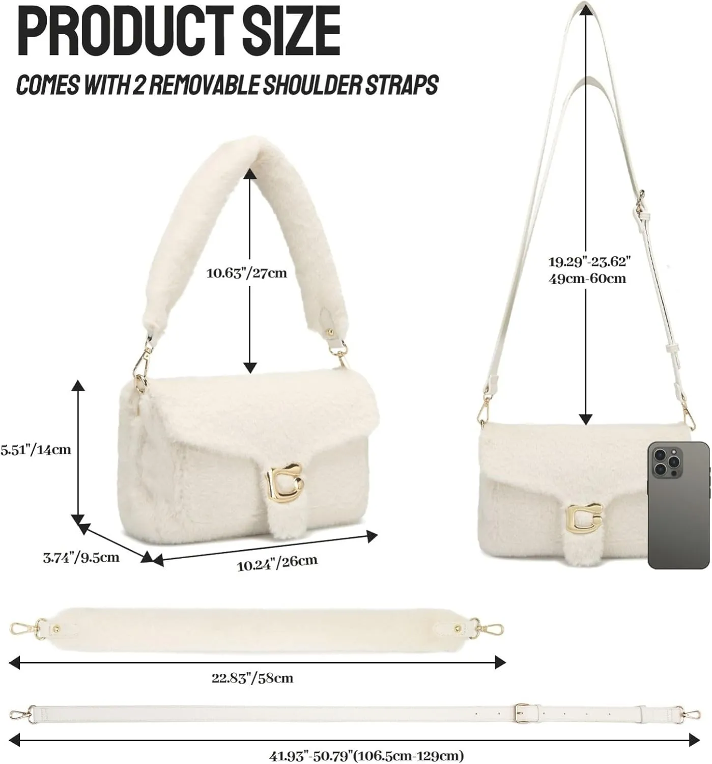 Travistar Crossbody Bags for Women Trendy - Small Cross Body Purse Shoulder Bag Leather Handbags Evening Clutch with 2 Straps